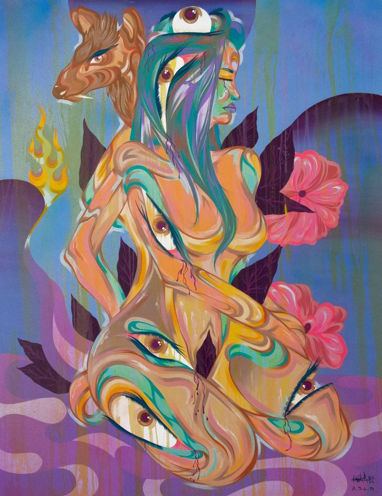 Original Surrealism Animal Paintings by Kalee Guauta