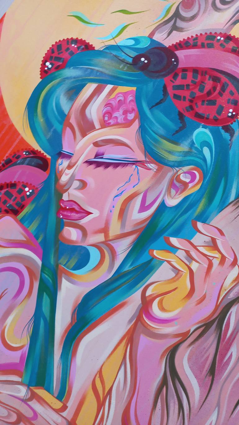 Original Surrealism Animal Painting by Kalee Guauta