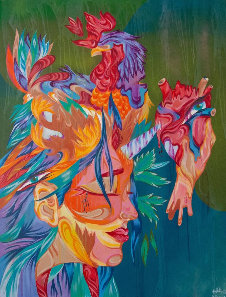 Original Surrealism Animal Paintings by Kalee Guauta