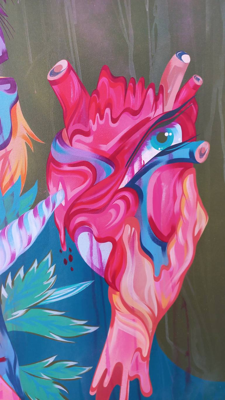 Original Surrealism Animal Painting by Kalee Guauta