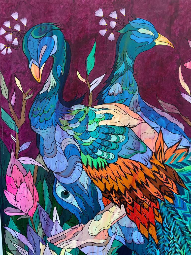 Original Surrealism Animal Painting by Kalee Guauta