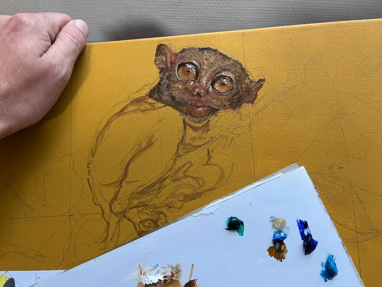 Original Figurative Animal Painting by Sai Lev