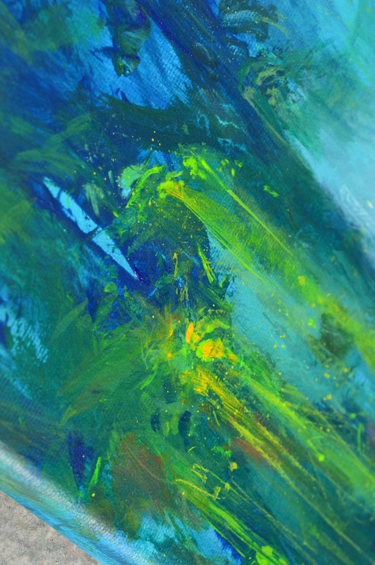 Original Abstract Expressionism Landscape Painting by Pridavkova Art