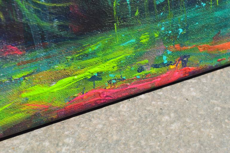 Original Abstract Expressionism Landscape Painting by Pridavkova Art