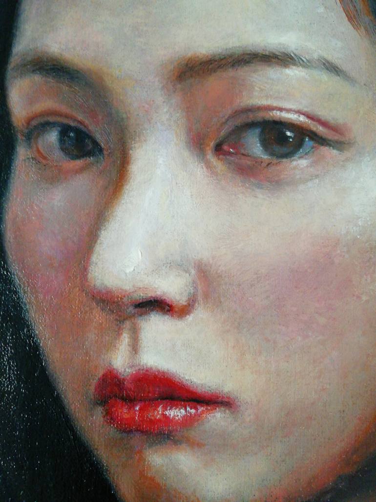 Original Portraiture Abstract Painting by Wenhang Fu