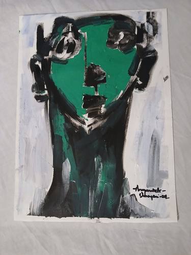 Original Abstract Expressionism Body Paintings by Olutoyin Sakutu