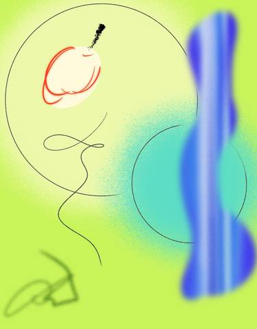 Original Abstract Expressionism Cartoon Digital by Gill Hyowon