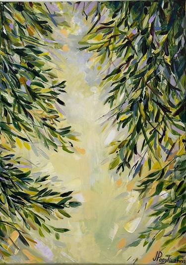 Original Contemporary Garden Paintings by Yuliia Posyliuzhna