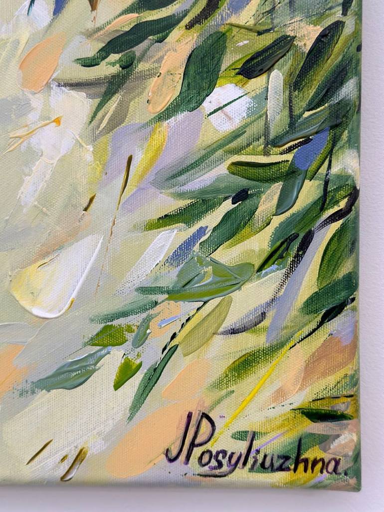 Original Contemporary Garden Painting by Yuliia Posyliuzhna