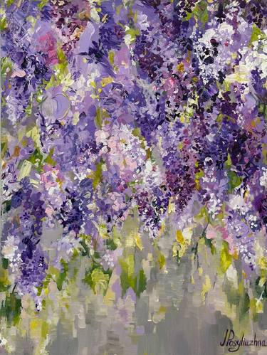 Original Contemporary Floral Painting by Yuliia Posyliuzhna