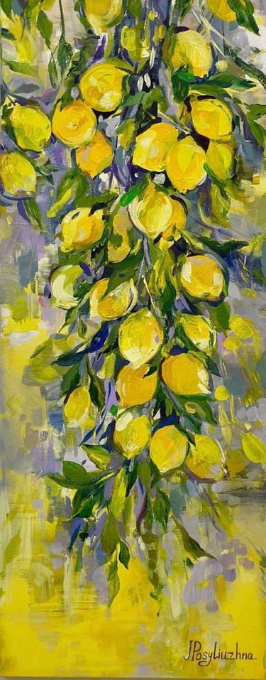 Original Contemporary Garden Painting by Yuliia Posyliuzhna