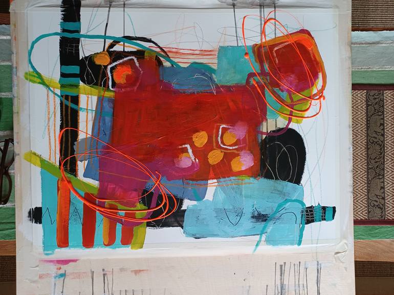 Original Abstract Expressionism Abstract Mixed Media by Anna Remensberger