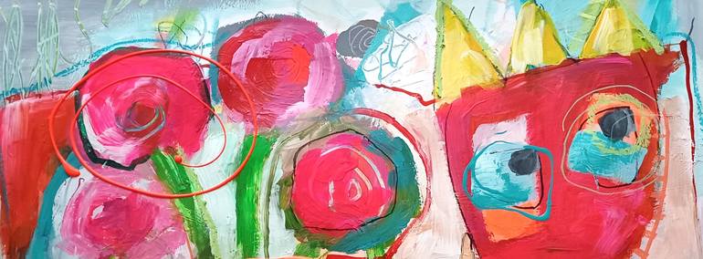 Original Abstract Expressionism Abstract Mixed Media by Anna Remensberger