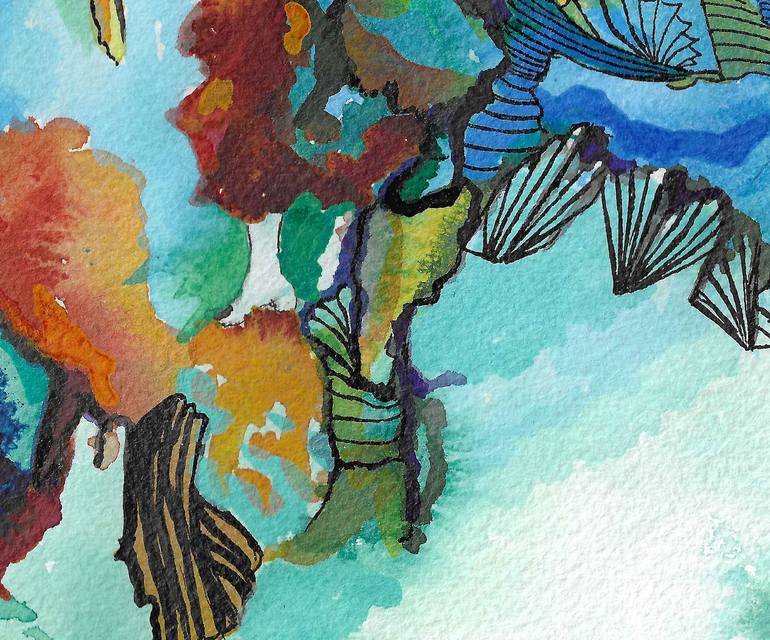 Original Abstract Expressionism Women Painting by Volodia Mesa Alvarez