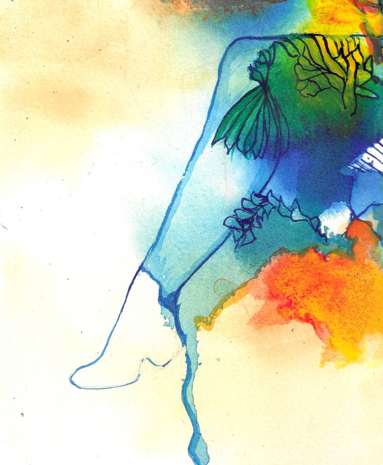 Original Abstract Expressionism Women Painting by Volodia Mesa Alvarez