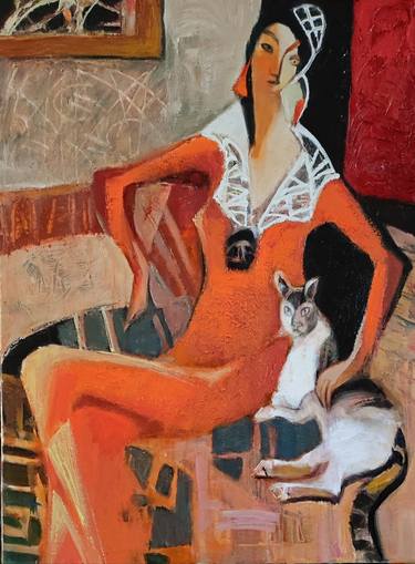 Original Contemporary Cats Paintings by Galya Didur