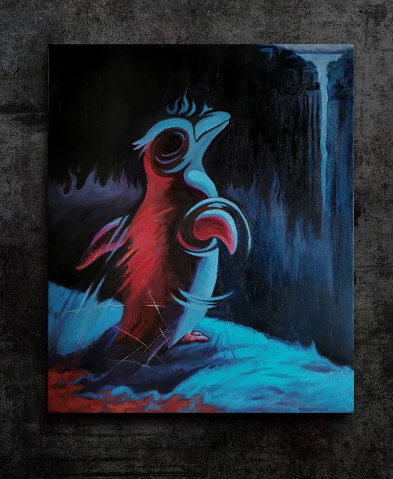 Original Abstract Expressionism Politics Painting by Jun Cheng