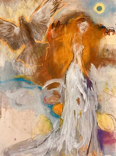 Original Symbolism Classical Mythology Mixed Media by Joseph Loccisano