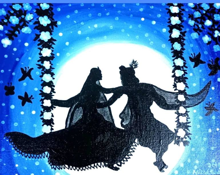 Original Classicism Religion Painting by Rupa Dhawan