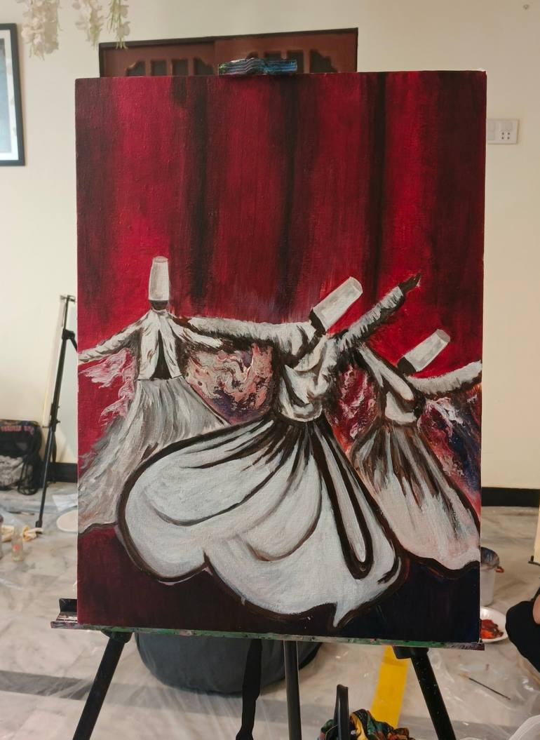 Original Abstract Expressionism Abstract Painting by Laiba Atif