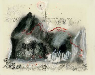 Original Expressionism Places Drawings by NIEMAND corinne chaufour