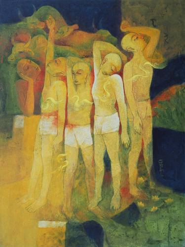 Original Contemporary Love Paintings by Sunil Shelke