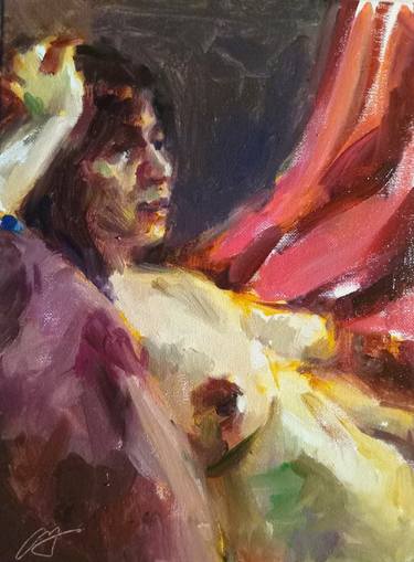 Original Expressionism Nude Paintings by Andy Tschoepe