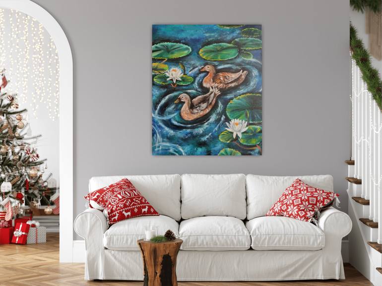 Original Art Deco Animal Painting by Bhagath Krishna