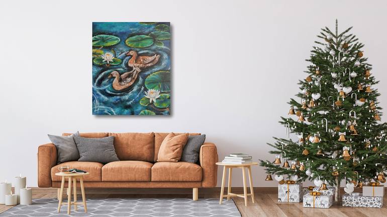 Original Art Deco Animal Painting by Bhagath Krishna