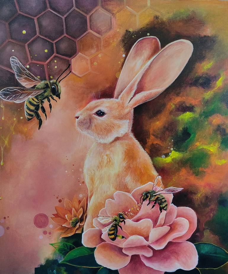 Original Art Deco Animal Paintings by Bhagath Krishna