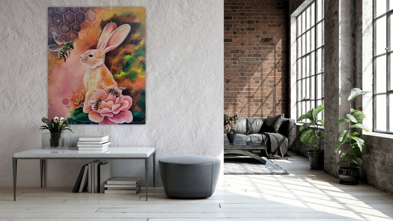 Original Art Deco Animal Painting by Bhagath Krishna