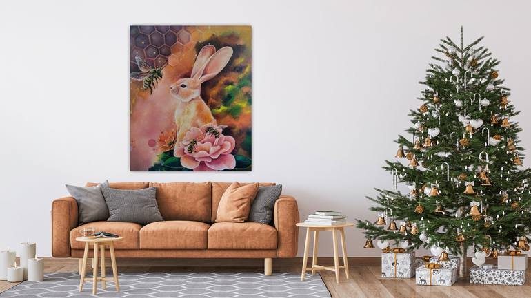 Original Art Deco Animal Painting by Bhagath Krishna