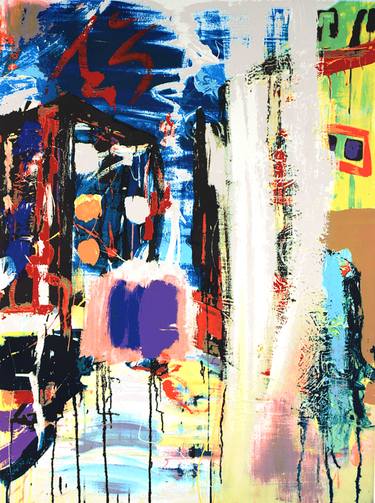 Original Abstract Expressionism Cities Printmaking by Keith Kimmel