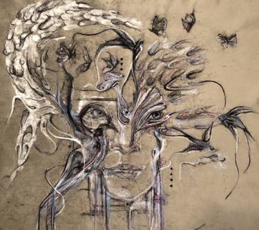 Original Realism Fantasy Mixed Media by Therese Groeneweg