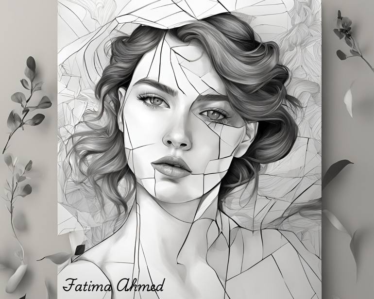 Original Abstract Expressionism Fantasy Digital by Fatima Ahmed