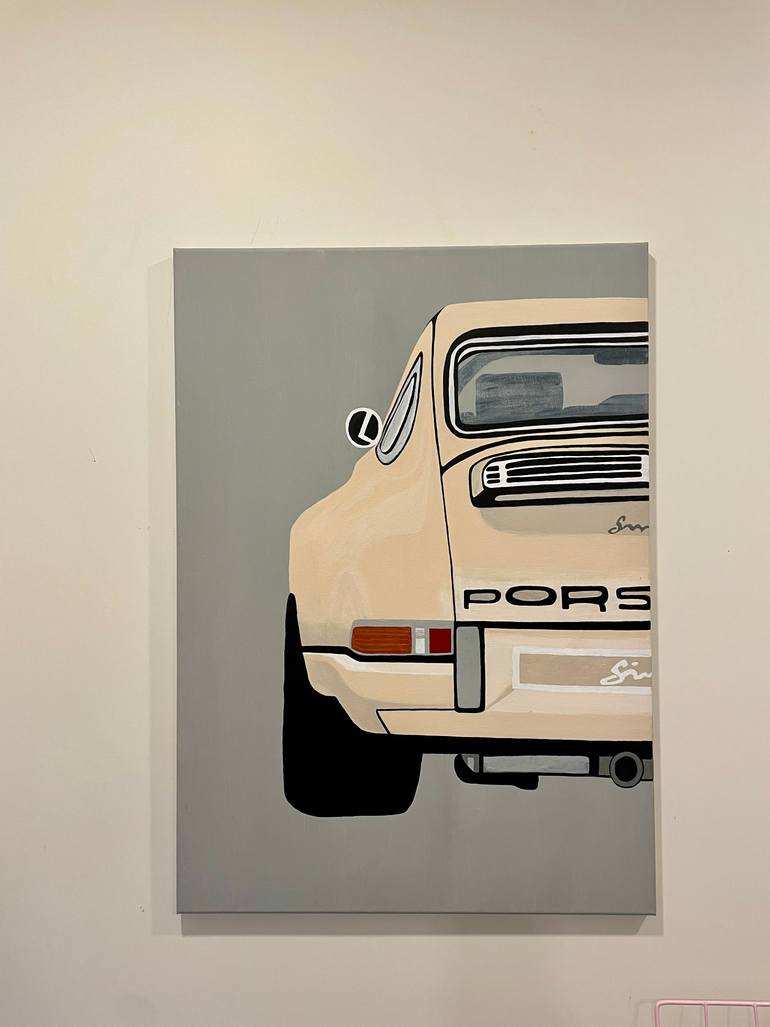 Original Art Deco Car Painting by Ana Rodrigues