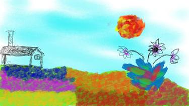 Original Digital Art Garden Digital by Ramesha Rathnayaka