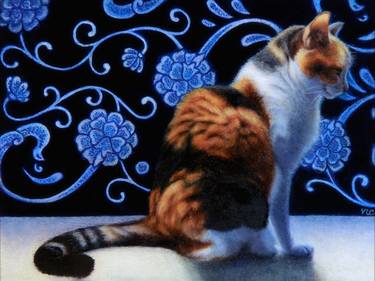 Print of Cats Paintings by Nancy Cuevas