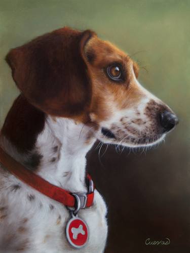 Print of Dogs Paintings by Nancy Cuevas