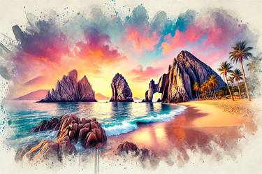 Original Digital Art Beach Digital by William Johnson