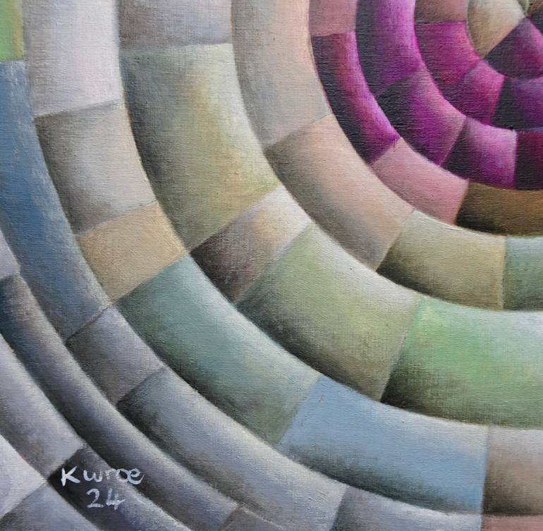 Original Bauhaus Abstract Painting by Katy Wroe