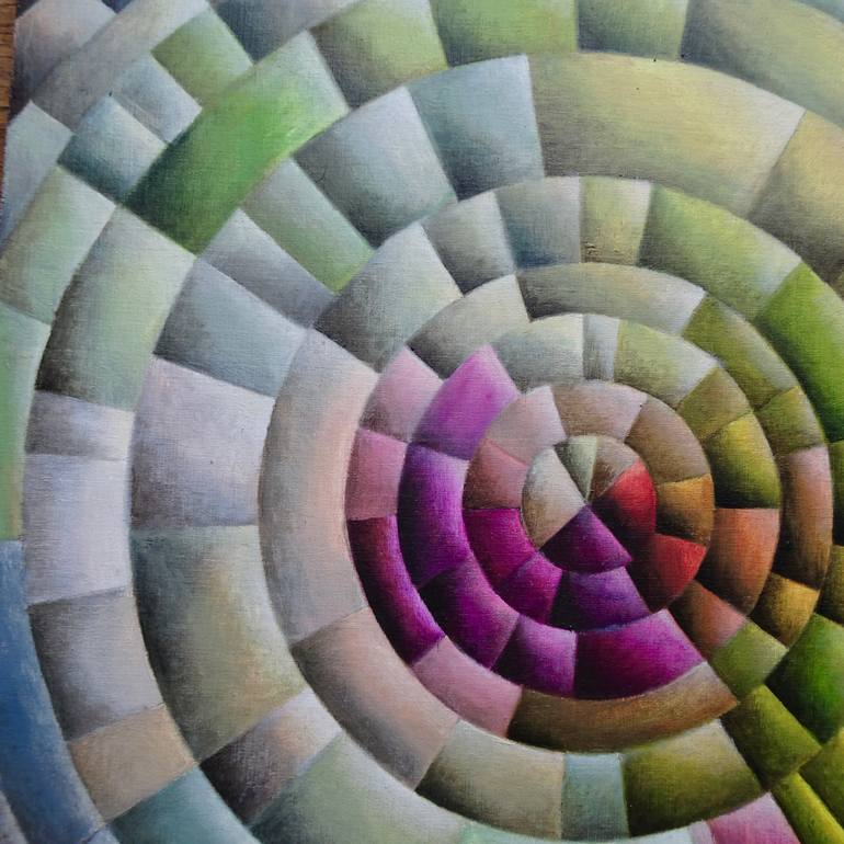 Original Bauhaus Abstract Painting by Katy Wroe