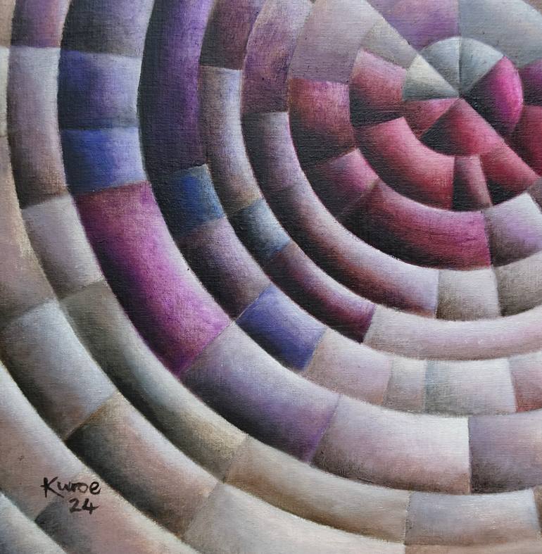 Original Bauhaus Abstract Painting by Katy Wroe