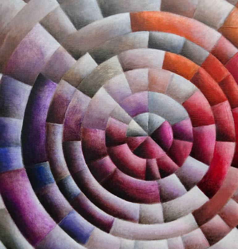Original Bauhaus Abstract Painting by Katy Wroe