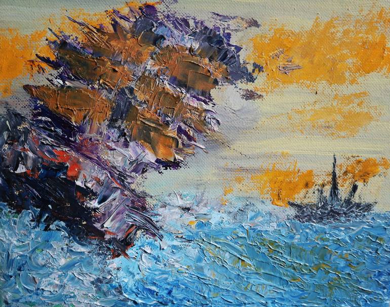 Print of Abstract Seascape Paintings by Paramita Ru