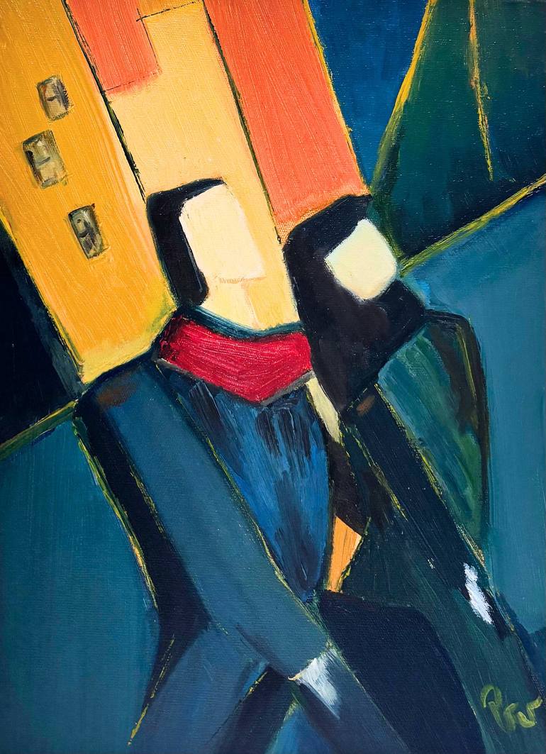 Print of Cubism People Paintings by Paramita Ru