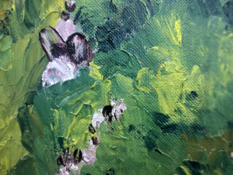 Original Color Field Painting Floral Painting by Estefani Memije Feliciano