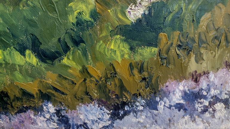 Original Color Field Painting Floral Painting by Estefani Memije Feliciano