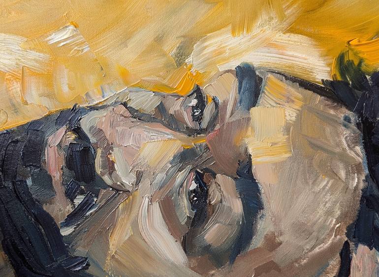 Original Expressionism People Painting by Eva Levy