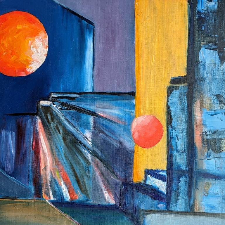 Original Abstract Expressionism Abstract Painting by Eva Levy